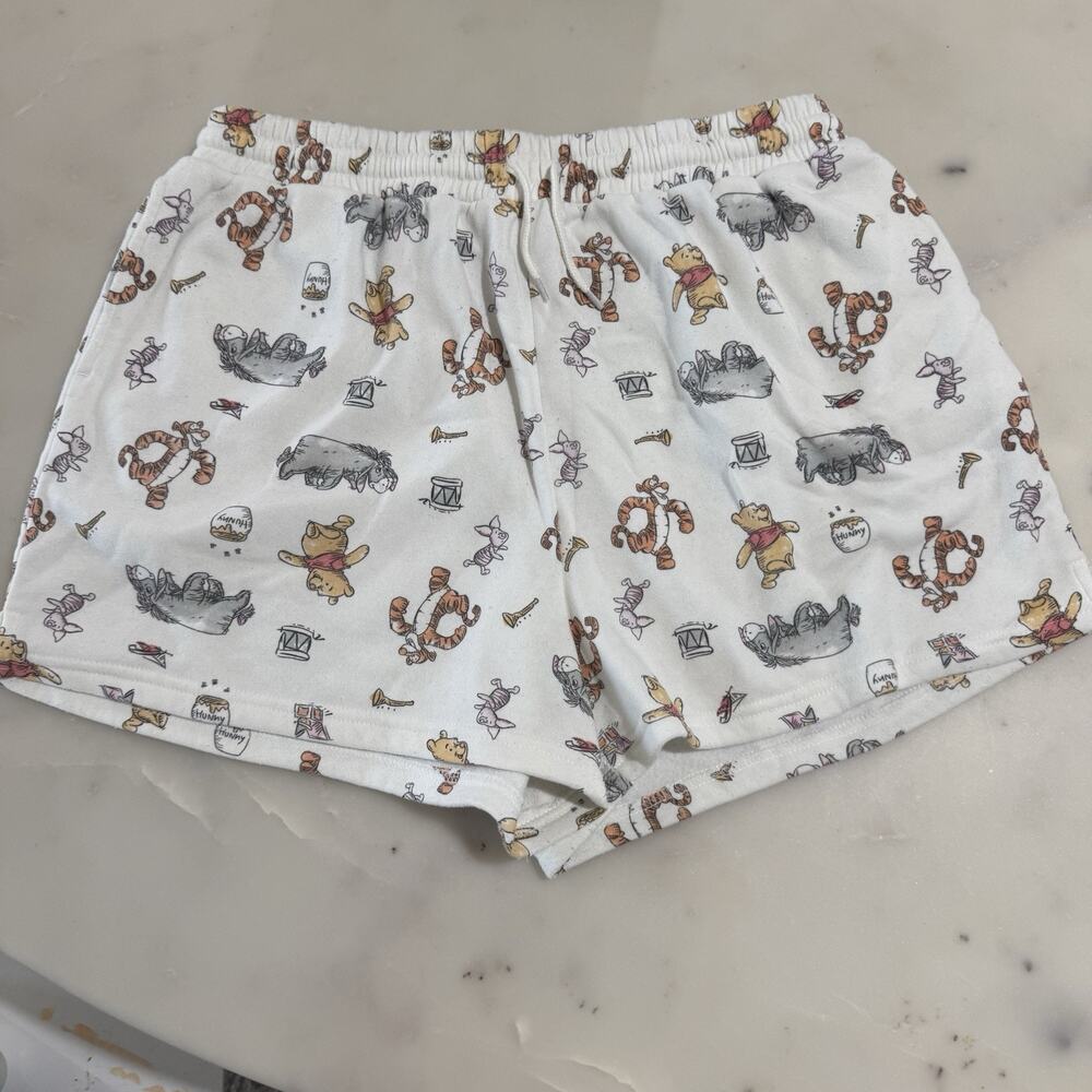 Disney Winnie The Pooh Bear Lounge Shorts Fleeced Size XL Pajama Loungewear